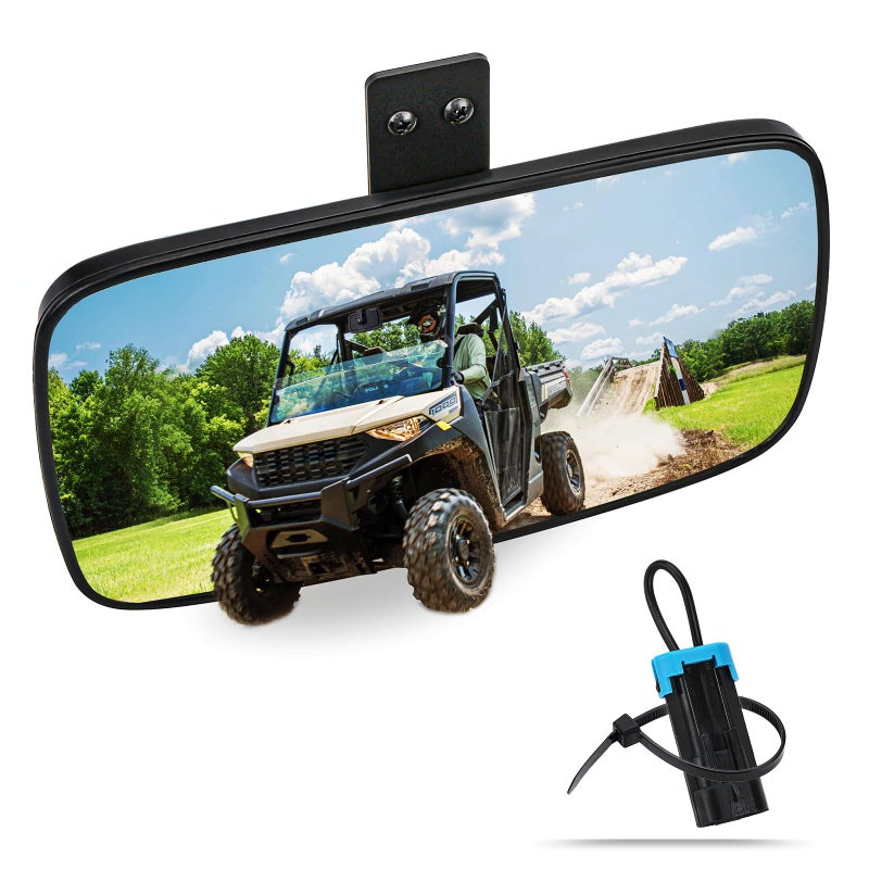 مرآة الرؤية الخلفية من Ranger UNIGT Center محدبة مرايا الرؤية الخلفية متوافقة مع 2017-2023 Polaris Ranger 500 570 900 XP 1000 XP/Crew تناسب علامة التبويب المنسدلة للتثبيت في المصنع 2879969